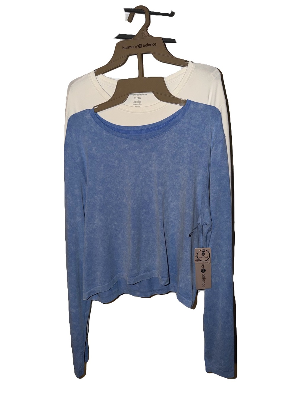 XL - 2 piece set - Harmony + Balance Women's Long-Sleeve Crewneck Top - Blue